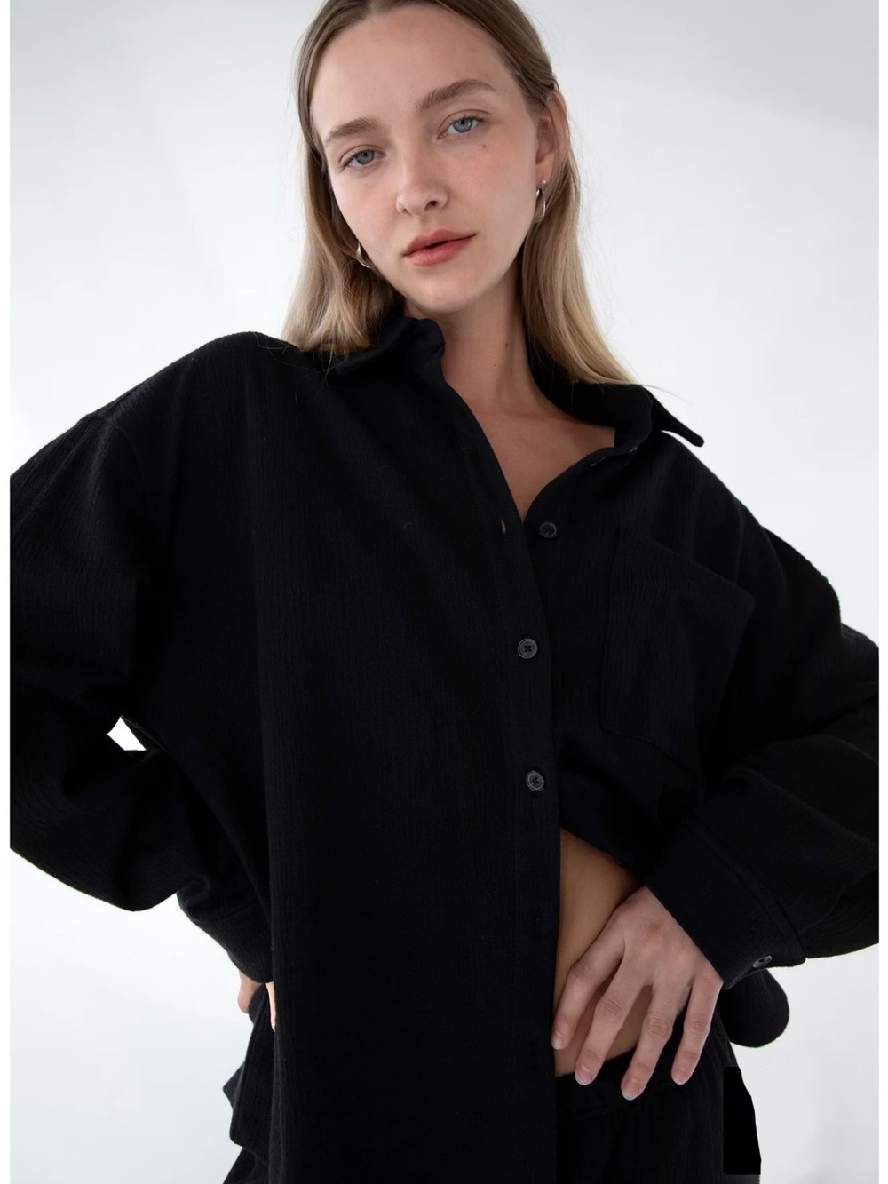 Oak + Fort Oversized Knit Shirt